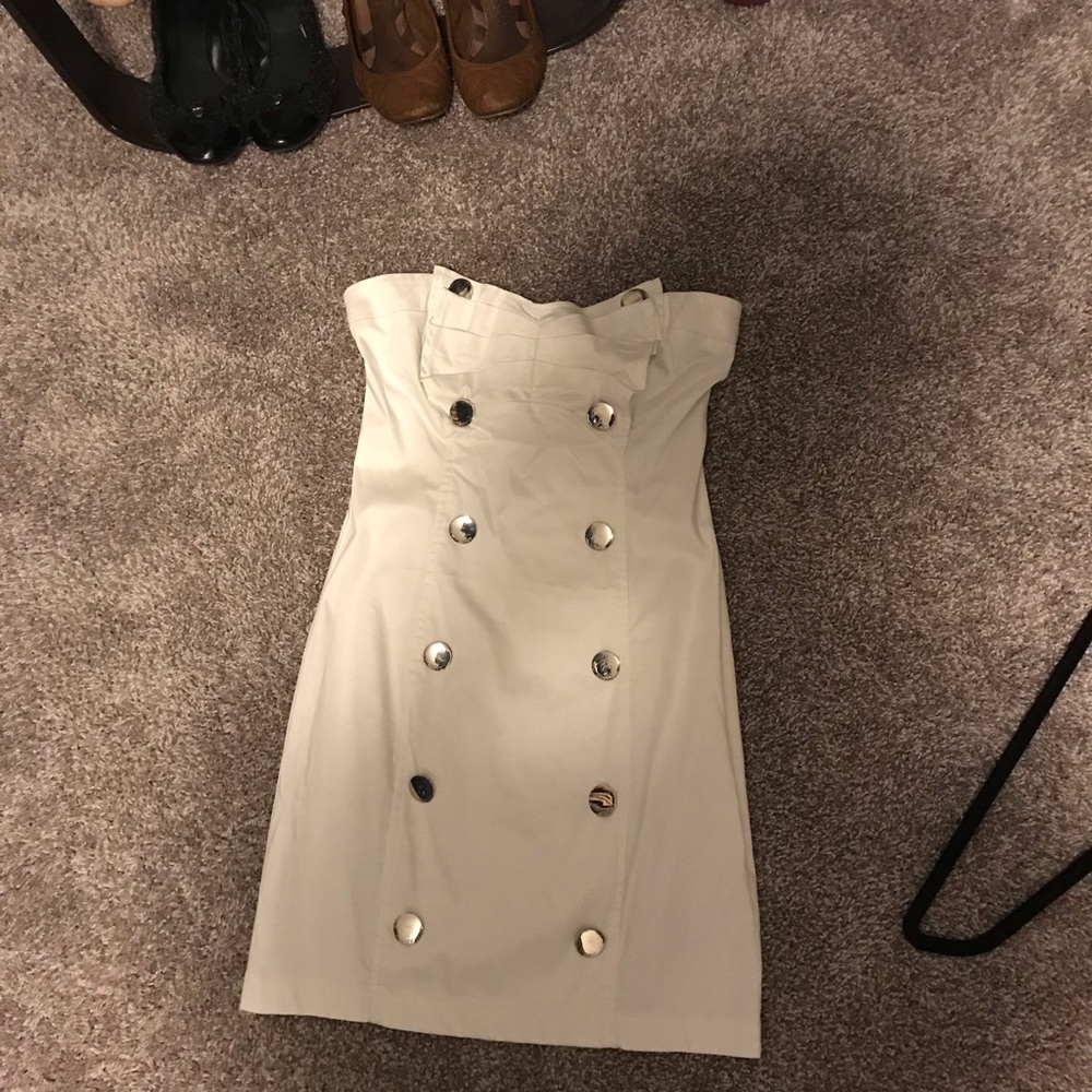 Lipsy Strapless Button Front Dress